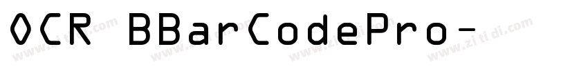 OCR BBarCodePro字体转换